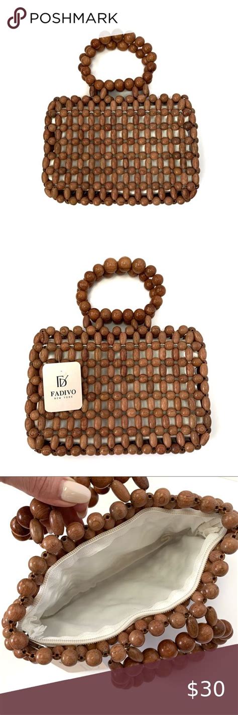 Wooden Bead Handbag Beaded Handbag Wooden Beads Handbag