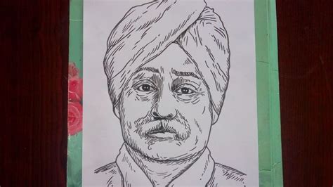 How to draw Lala Lajpat Rai || Drawing of Punjab Kesari Lala Lajpat Rai ...