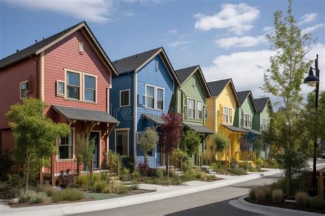 Cluster Of Homes In A Close Knit Neighborhood With Diverse Exterior