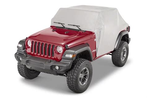 Mastertop Jeep Wrangler Five Layer Weatherproof Full Door Cab Cover For Soft Top Folded Down