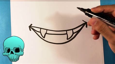 How To Draw Fang Smile Halloween Drawings Youtube