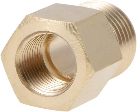 Uxcell Brass Threaded Pipe Fitting G1 4 Male X G1 8 Female Hex Bushing