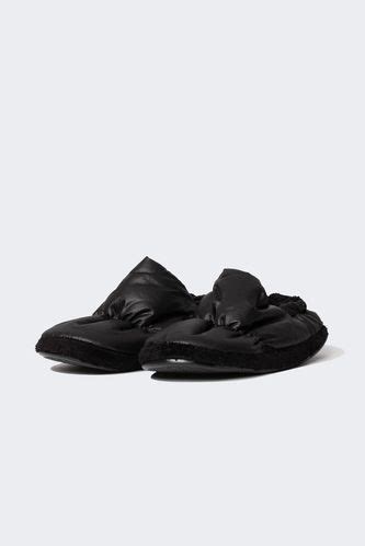 Black MAN Man Flat Sole Slipper 3047657 DeFacto