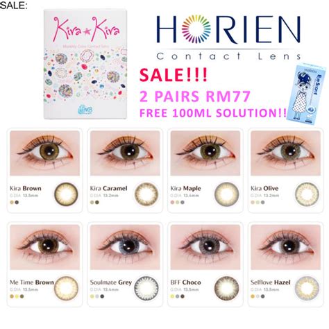 Horien Kira Kira 1 Month Color Contact Lens 1 Pair Can Mix Power Lazada