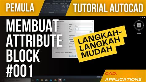 Autocad Tutorial Cara Membuat Attribute Block Dengan Wipeout YouTube