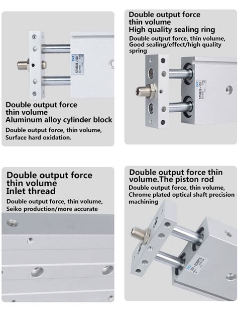 Pneumatic Slide Cylinder 16mm Bore 25mm Stroke