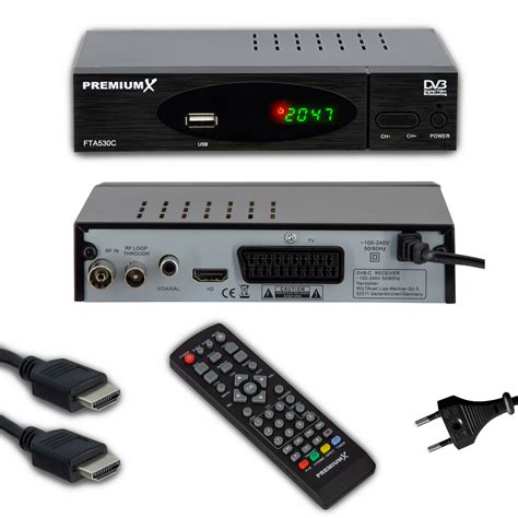 PremiumX Kabel Receiver DVB C FTA 530C Digital FullHD TV Auto