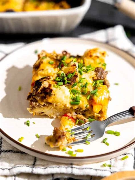 Easy Hashbrown Breakfast Casserole House Of Yumm