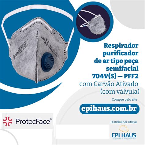 Respirador Pff C Valvula Carv O V Protecface Ca Epi Haus