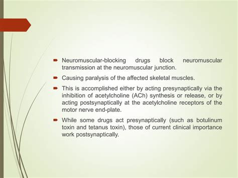 Neuromuscular Blocker Ppt