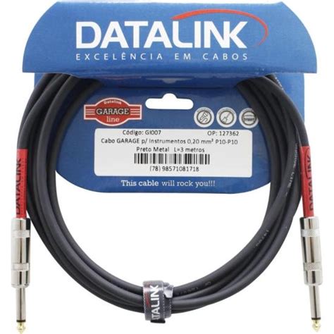 Cabo Para Instrumento P10 X P10 3m Datalink Mundomax