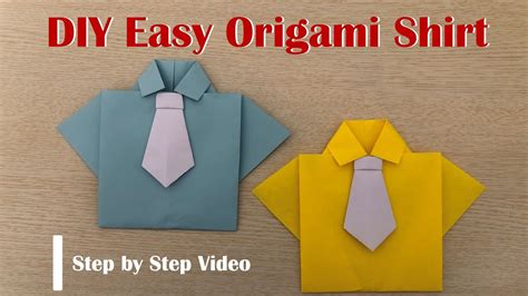 Diy How To Make Origami Shirt Paper Shirt Youtube