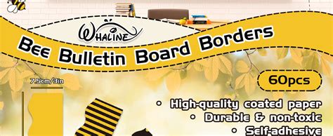 Amazon Whaline 69Ft Bee Bulletin Board Borders Yellow Black