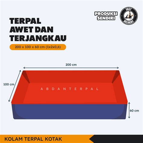 Jual Kolam Terpal Kotak X X Meter Impor Abdan Terpal