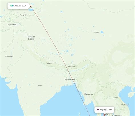 All Flight Routes From Almaty To Utapao ALA To UTP Flight Routes