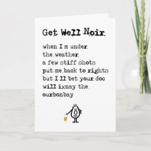 Funny Poem Get Well Cards Well Wishes Cards Zazzle Co Uk