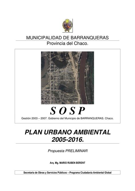 Pdf Plan Urbano Ambiental Barranqueras Propuesta Preliminar