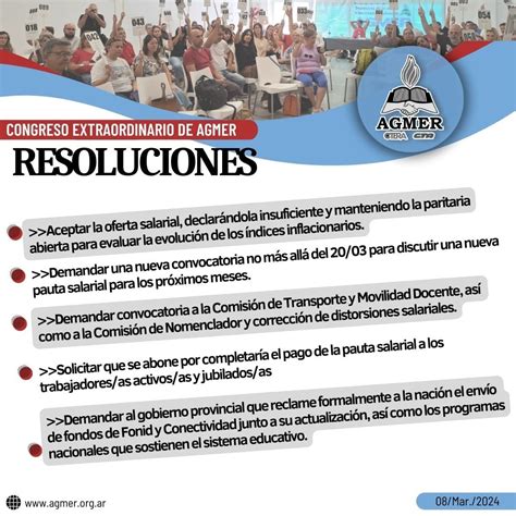 El Congreso De Agmer Acept La Propuesta Salarial Del Gobierno An Lisis