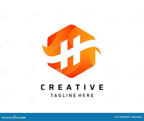 Initial H Flash Technology Logo Letter H Hexagon Icon Vector Design