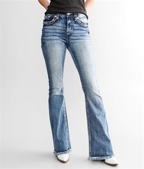 Miss Me High Rise Flare Stretch Jean Womens Jeans In M584 Buckle