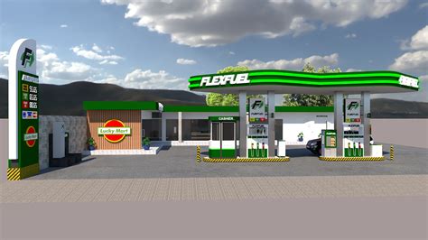 Gas Station Proposed Layout on Behance