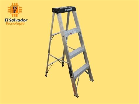 Escalera aluminio tijera 3 peldaños 200 libras truper