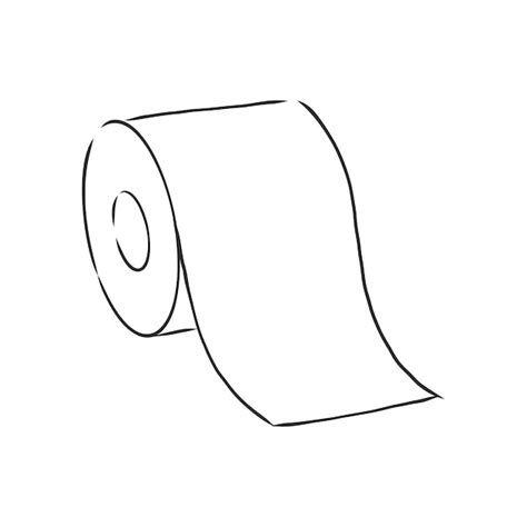 Rollo De Papel De Ba O Ilustraci N De Dibujo De Vector De Papel