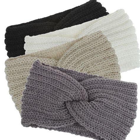 4 Stück Damen Stirnbänder Winter Gestrickt Kaufland de