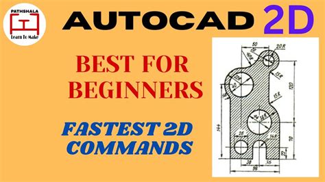 Autocad 2d Practice For Beginners How To Draw In Autocad Autocad Tutorial Engg Pathshala