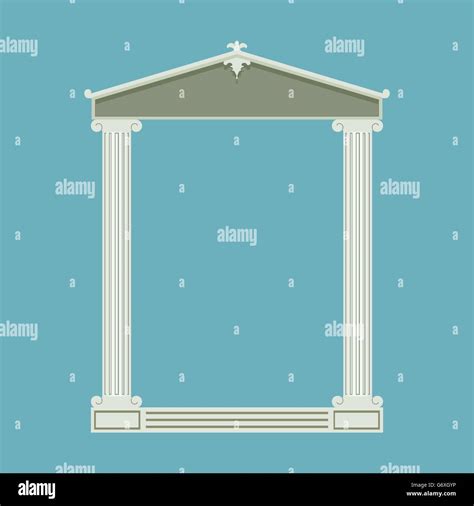 Antique Marble Temple Front With Ionic Columns Stock Vector Image And Art