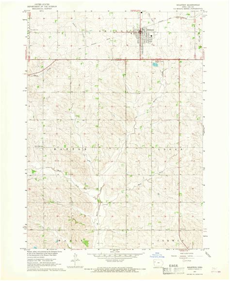 Classic Usgs Holstein Iowa 75x75 Topo Map Mytopo Map Store
