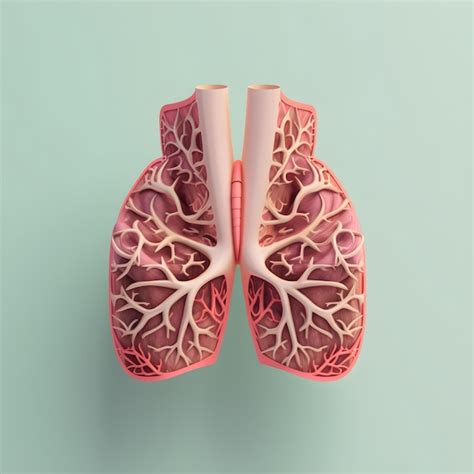 Pulmones Lowpoly Foto Premium