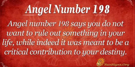 Angel Number 198 Meaning Work For Your Destiny SunSigns Org