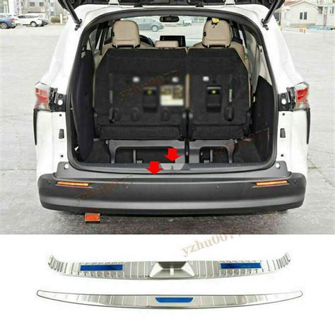 Silver Rear Bumper Protector Sill Plate Cover Trim For Toyota Sienna 2021 2024 Ebay