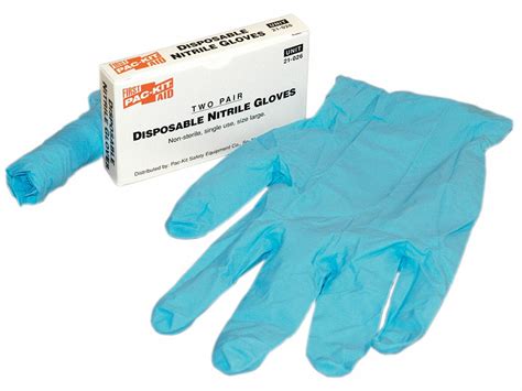 First Aid Only Disposable Gloves Nitrile L Blue Pr Pk2 39p03121