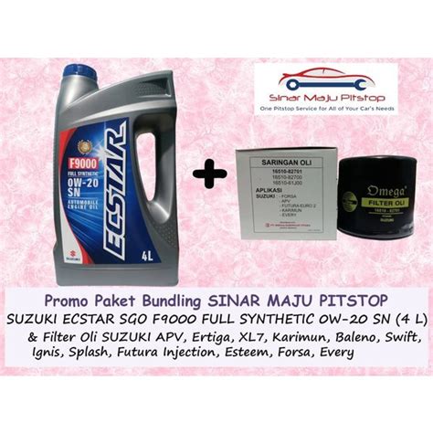 Jual Paket Bundling Oli Sgo Suzuki Genuine Oil Ecstar W Api Sn