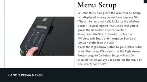 How To Setup Canon Pixma Mx490 Wireless Manually