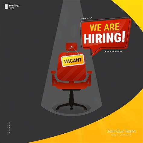 Premium Vector Were Hiring Square Banner Design We Are Hiring Job