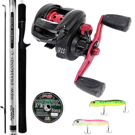 Kit Pesca Carretilha Montana 10000 Vara Diamond 1 68mts Linha Multi