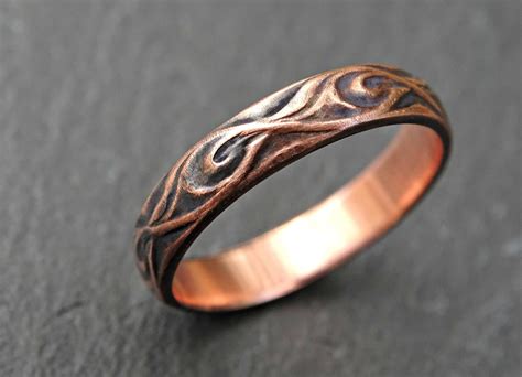 Textured Copper Ring Medieval Wedding Ring Copper Wedding Etsy Artofit