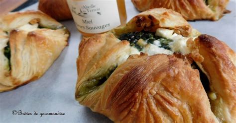 Brèves de gourmandise Paniers feuilletés aux épinards chèvre noix et