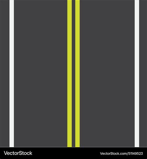 3d Two Yellow Straight Line Highway Royalty Free Vector