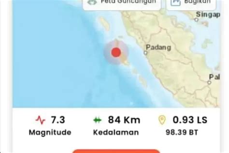 Gempa Magnitudo Sr Guncang Mentawai Dirasakandirasakan Kuat Di