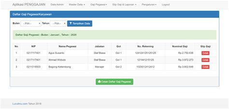 Tutorial Membuat Aplikasi Penggajian Karyawan Dengan Menggunakan Php