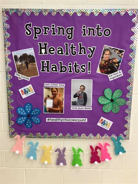 Spring Into Healthy Habits School Nurse Office Decorations Nutrition