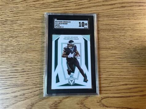 Panini Chronicles Vertex Platinum Jalen Reagor Sgc Gem Mt