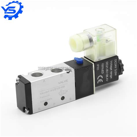 Single Coil 2 Position 5 Way Airtac Type Pneumatic Solenoid Valve 4V210