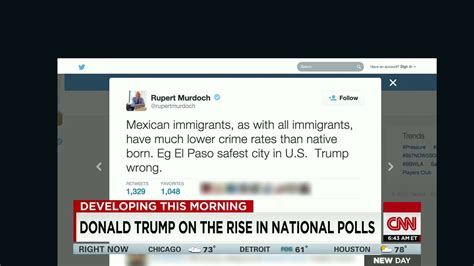 Rupert Murdoch Trump Wrong On Immigration Cnn Video