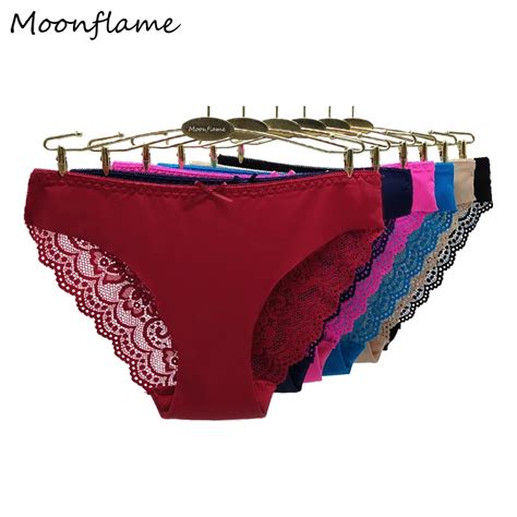 Moonflame 5 Pcs Lot New Arrival 2021 Nylon Ladies Panties Sexy Lace