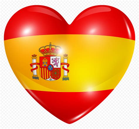 Spain Flag Heart Shape Png Image Citypng